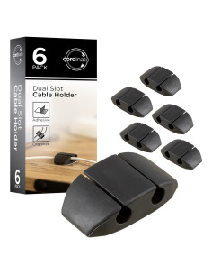 Organizador de Cables Cordinate - Paquete de 6 Clips Adhesivos