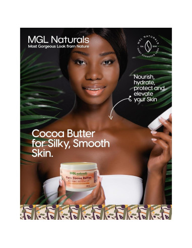 Manteca de Cacao Cruda MGL Naturals 300g Hidratante