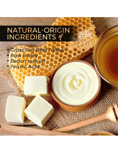 Grasa de Res 100% Pasto QOOQ con Miel y Aceite de Rosa 132g