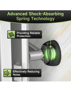 Protector de Pared para Puertas Sckeinwg 2PCS Silicona Negro 2