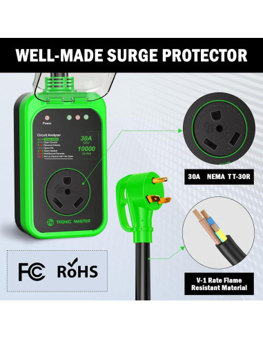 Protector de Sobretensión RV TRONIC MASTER 30A 10000J Joules