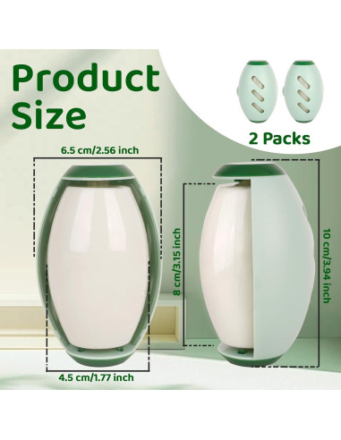 Rodillo Quitapelusas Reutilizable Beibunhn 2 Pcs Verde