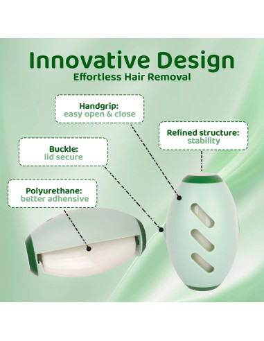 Rodillo Quitapelusas Reutilizable Beibunhn 2 Pcs Verde