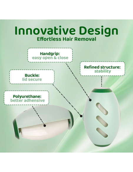 Rodillo Quitapelusas Reutilizable Beibunhn 2 Pcs Verde