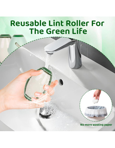 Rodillo Quitapelusas Reutilizable Beibunhn 2 Pcs Verde