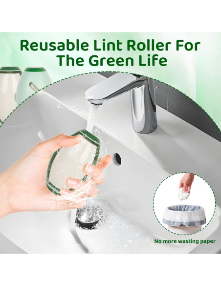Rodillo Quitapelusas Reutilizable Beibunhn 2 Pcs Verde