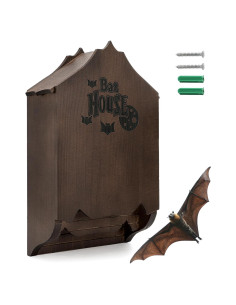 Casa de Murciélagos Mezchi de Madera de Pino para Exteriores