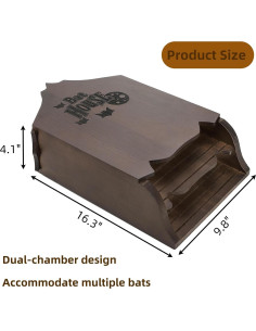 Casa de Murciélagos Mezchi de Madera de Pino para Exteriores 2