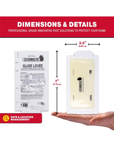 Trampas de Pegamento Catchmaster para Ratones e Insectos - 75 Unidades