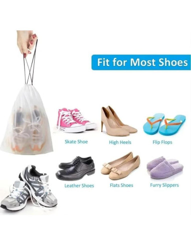 10 Bolsas de Almacenamiento de Zapatos Ecológicas Medianas