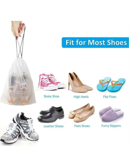 10 Bolsas de Almacenamiento de Zapatos Ecológicas Medianas