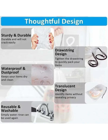 10 Bolsas de Almacenamiento de Zapatos Ecológicas Medianas