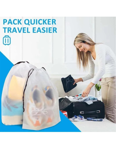 10 Bolsas de Almacenamiento de Zapatos Ecológicas Medianas