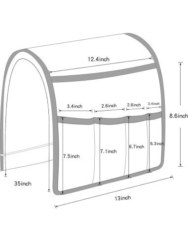 Organizador Antideslizante para Sofá WETRBWEH Negro 88.9x31.5 cm