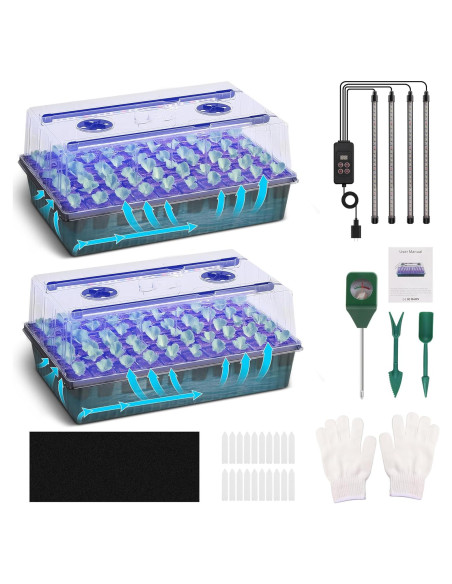 Kit de Inicio de Semillas Autorriego Terronix 120 Celdas