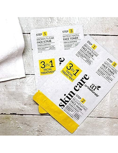 Mascarilla Facial 3 en 1 ArtNaturals - Exfoliante, Tónico y Rejuvenecedora