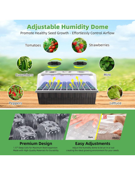 Kit de Inicio de Semillas Autorriego Terronix 120 Celdas