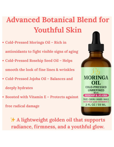 Suero Facial Hidratante Pomberries con Moringa y Rosa Mosqueta 140g