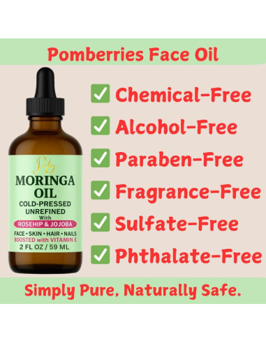 Suero Facial Hidratante Pomberries con Moringa y Rosa Mosqueta 140g