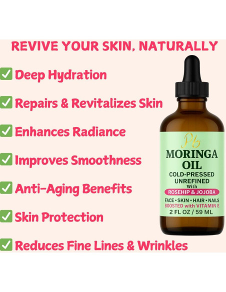 Suero Facial Hidratante Pomberries con Moringa y Rosa Mosqueta 140g