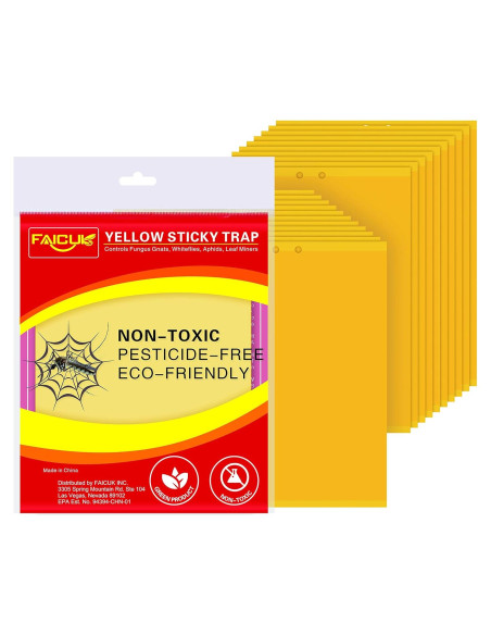 Trampas Adhesivas Amarillas Faicuk 20 Unidades para Insectos