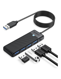 Hub USB 3.0 ORICO de 4 Puertos con Cable de 1.83m Negro