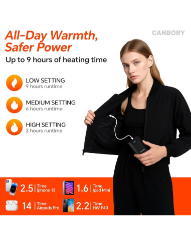 Batería de 10000mAh 5V para Ropa Calefactable - RTAX-013S