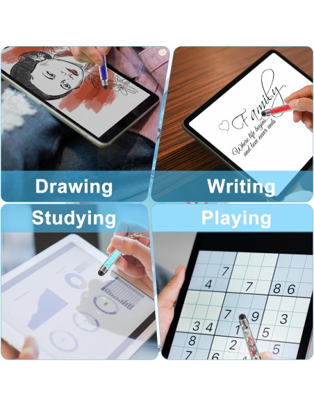 10 Lápices Stylus JIEYAO para Pantallas Táctiles - Colores Variados