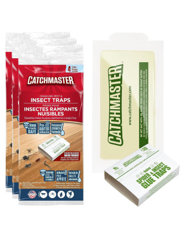 Trampas de Pegamento Catchmaster para Insectos y Plagas - 12 Unidades