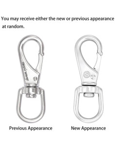 Clips de Ojo Giratorio de Acero Inoxidable Shonan - Paquete de 4 2