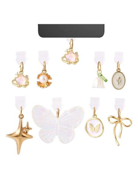 8 Tapones de Polvo Coloridos Lyreh para USB-C y Kindle