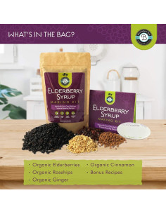 Kit de Jarabe de Saúco Orgánico Birds & Bees - 355-710ml 2