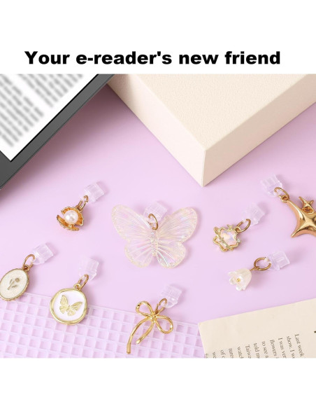 8 Tapones de Polvo Coloridos Lyreh para USB-C y Kindle