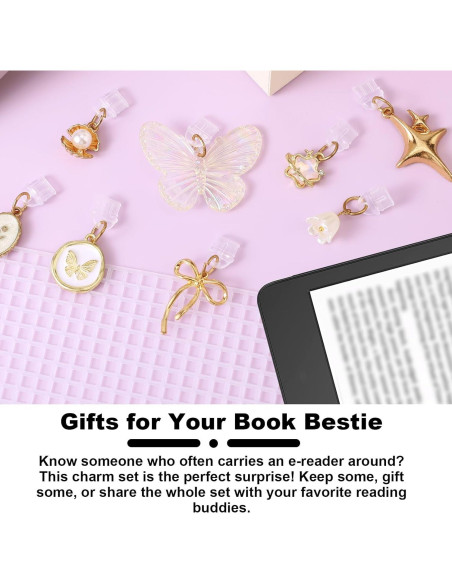 8 Tapones de Polvo Coloridos Lyreh para USB-C y Kindle