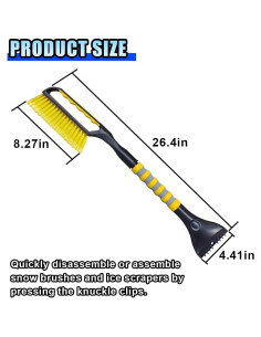 Raspador de Hielo y Cepillo de Nieve LHDOS 67.1 cm Amarillo 2