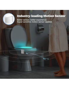 Luz nocturna LED para inodoro Witshine 6 Pack con sensor 2