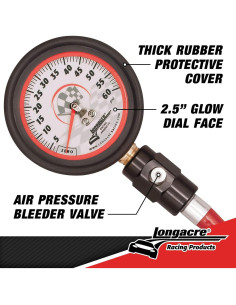 Medidor de Presión de Neumáticos Longacre 52-52003 0-60 PSI 2