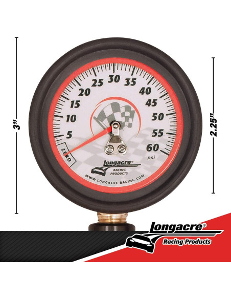 Medidor de Presión de Neumáticos Longacre 52-52003 0-60 PSI