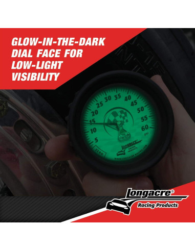 Medidor de Presión de Neumáticos Longacre 52-52003 0-60 PSI