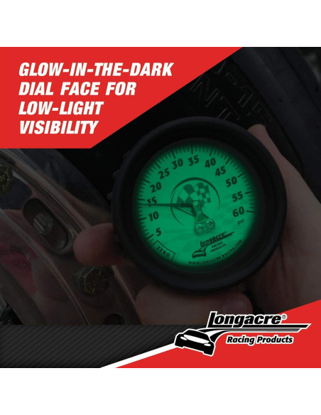 Medidor de Presión de Neumáticos Longacre 52-52003 0-60 PSI