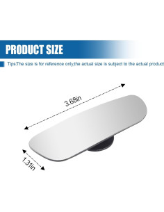 Espejo Convexo de Punto Ciego UHANBUT 9.34x3.33cm Ajustable 2