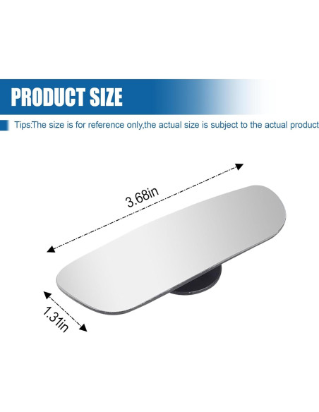 Espejo Convexo de Punto Ciego UHANBUT 9.34x3.33cm Ajustable