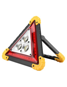 Triángulo de Advertencia LED Lwuey 18x18cm Recargable