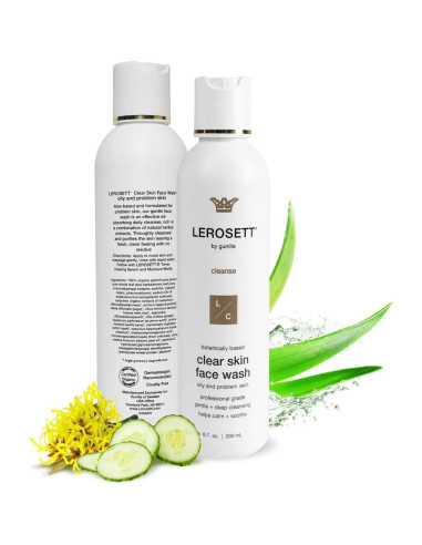 LEROSETT Limpiador Facial Gel Aloe 190.5g - Vegano Spa