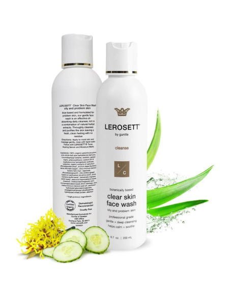 LEROSETT Limpiador Facial Gel Aloe 190.5g - Vegano Spa