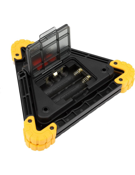 Triángulo de Advertencia LED Lwuey 18x18cm Recargable