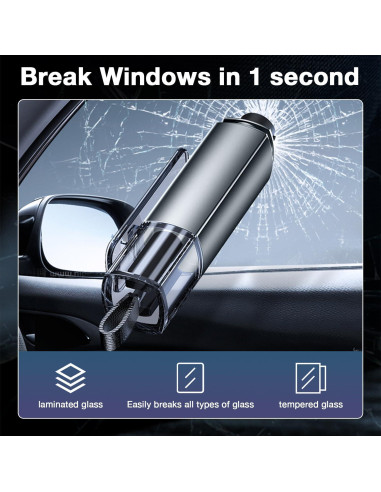 Cortador de Cinturón y Rompedor de Ventanas MOTORBUDDY 2-en-1