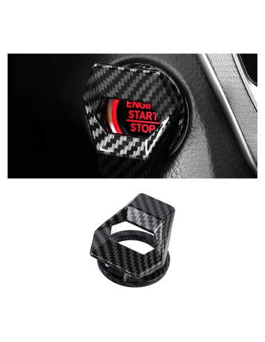 Cubierta de Botón de Inicio/Parada GLSOWEE Fibra de Carbono