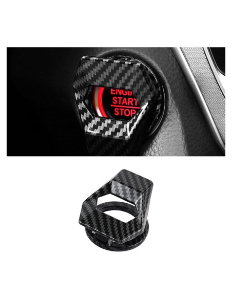 Cubierta de Botón de Inicio/Parada GLSOWEE Fibra de Carbono