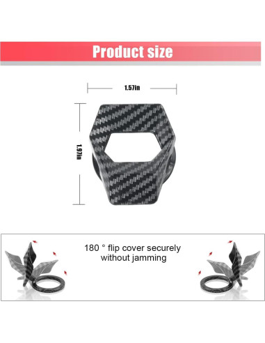 Cubierta de Botón de Inicio/Parada GLSOWEE Fibra de Carbono